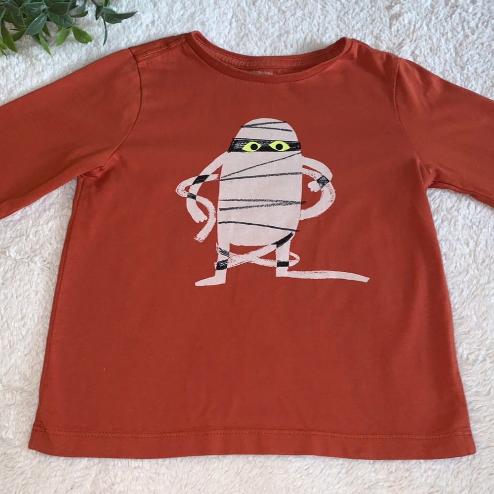 Gymboree 3T Orange Mummy Shirt VGUC Long Sleeve T-shirt